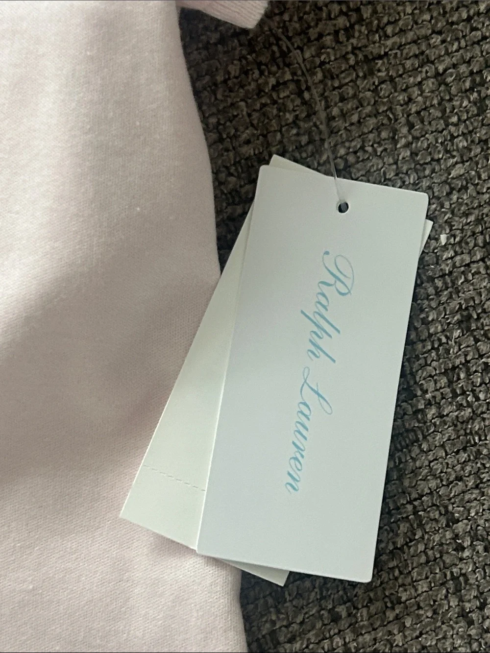 Ralph Lauren Pale Pink Polo Romper with Ruffle Hem 50%OFF SEND OFFER